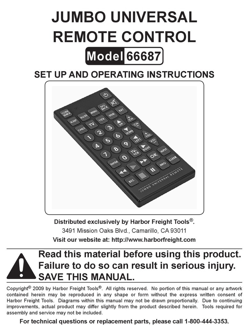 Harbor Freight Tools 66687 Set up and operating instructions