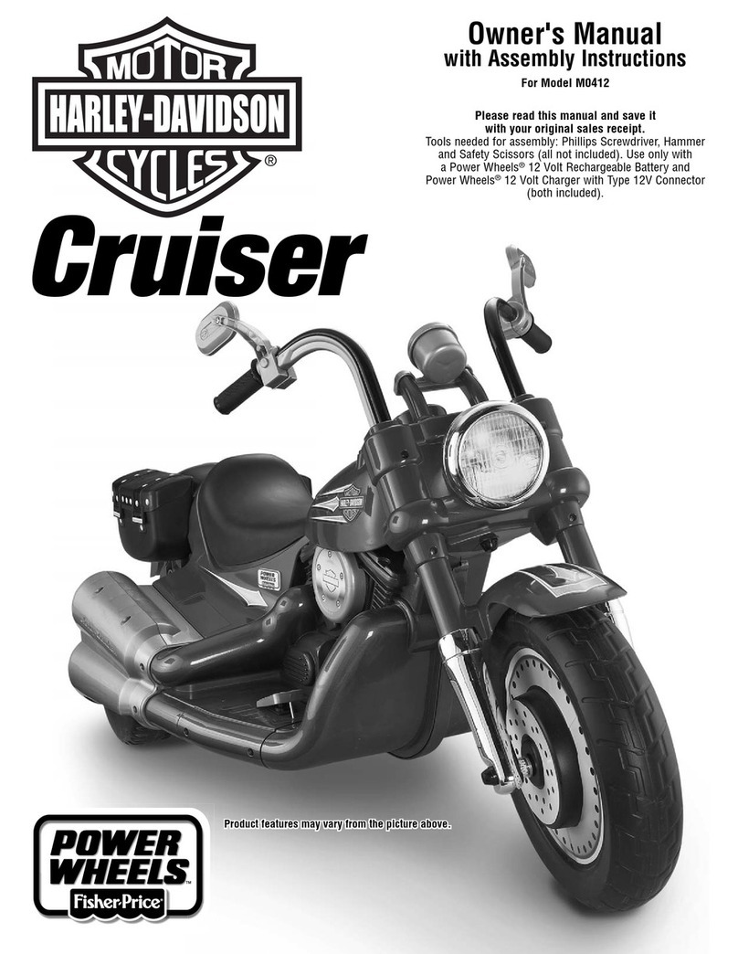 Fisher-Price Power Wheels Cruiser M0412 Assembly and owner's manual Fisher-Price Power Wheels Cruiser M0412 Assembly and owner's manual