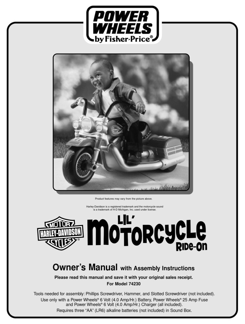 Fisher-Price POWER WHEELS 74230 owner's manual Fisher-Price POWER WHEELS 74230 owner's manual