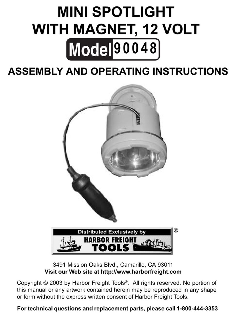 Harbor Freight Tools 90048 Assembly and operating instructions