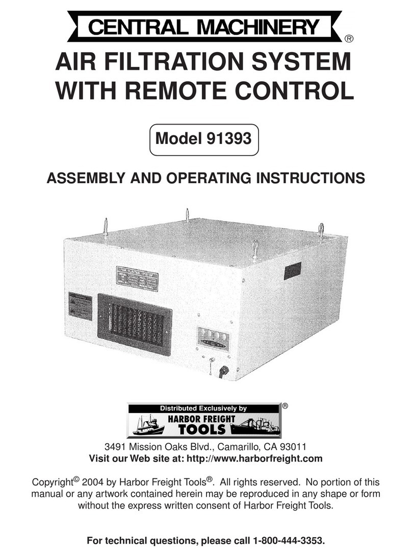 Central Machinery 91393 Assembly and operating instructions