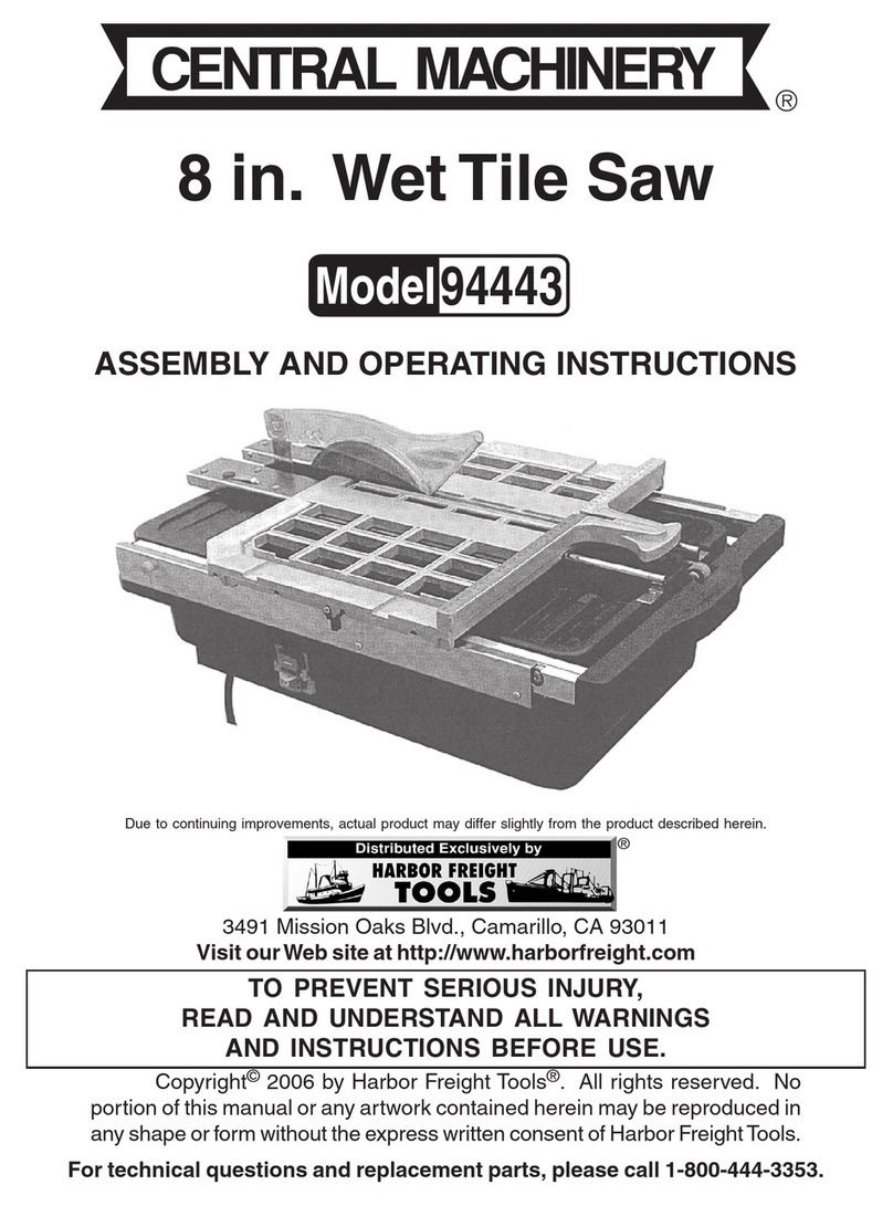 Central Machinery 94443 User manual