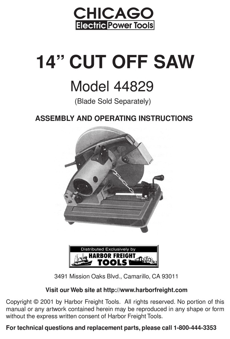 Chicago Electric 44829 Assembly and operating instructions