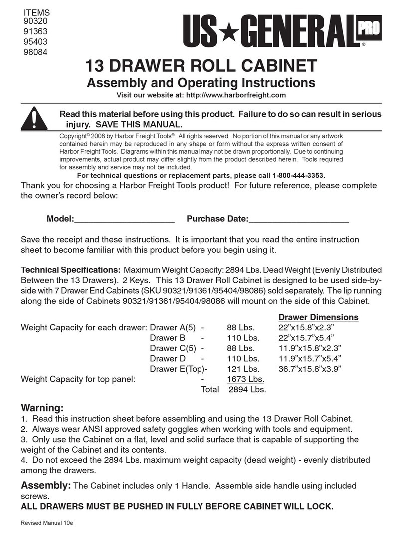 U.S. General 90320 Assembly and operating instructions