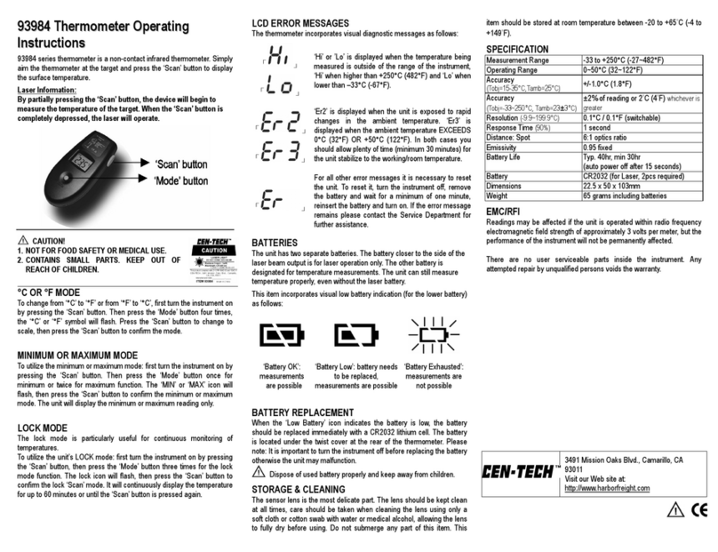 Centech 93984 operating instructions