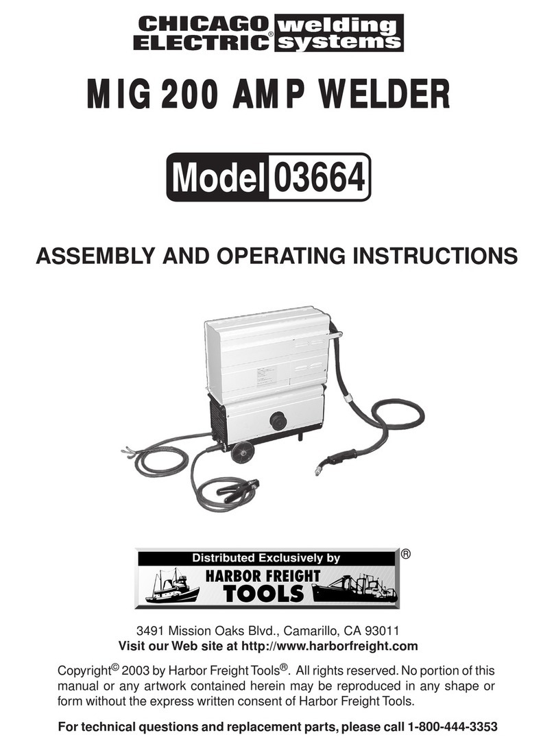 Harbor Freight Tools 3664 Assembly and operating instructions