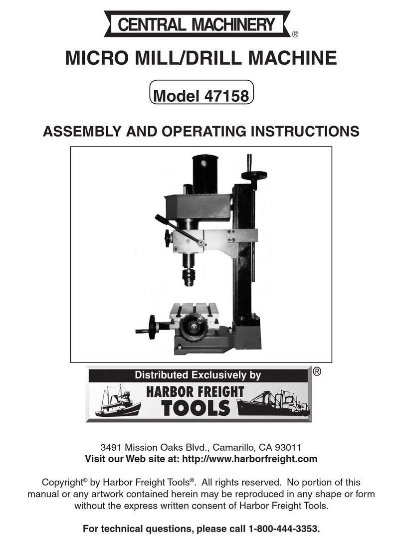 Central Machinery 47158 Assembly and operating instructions