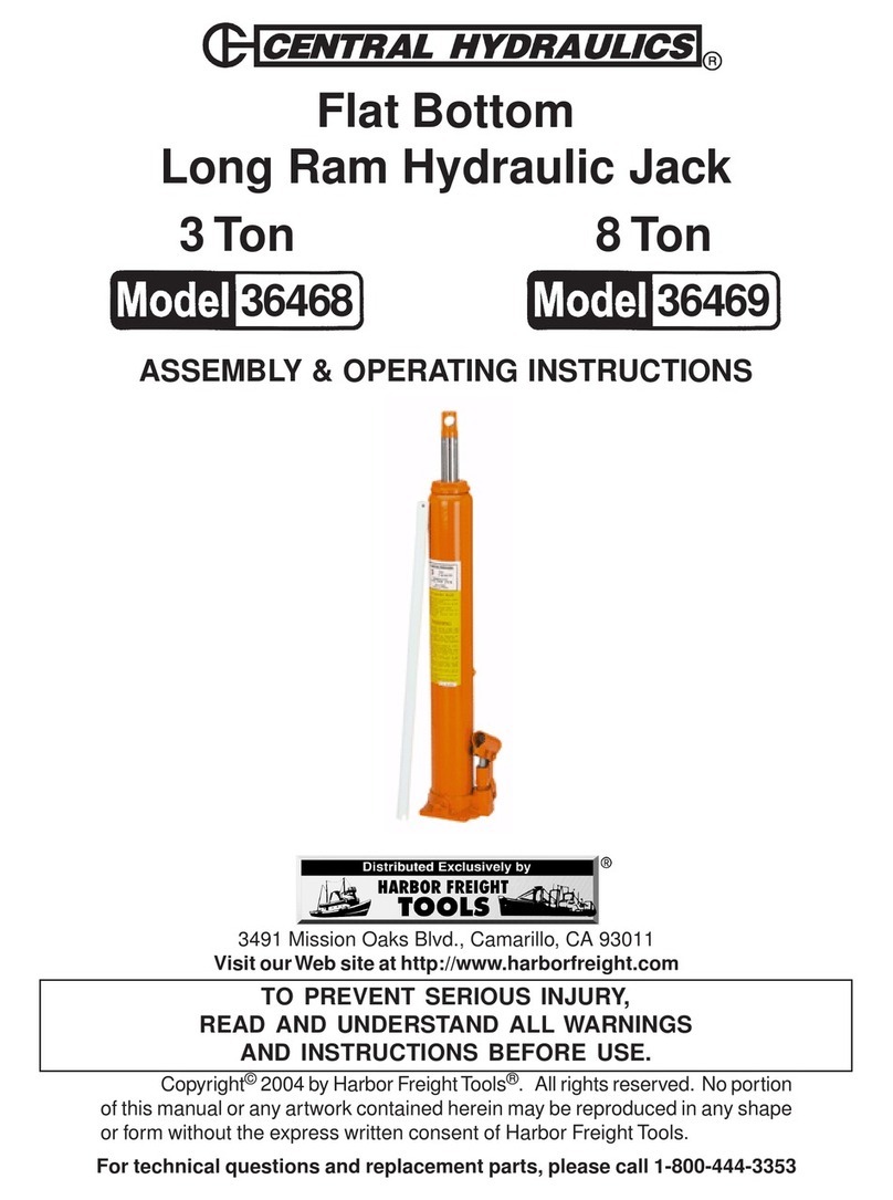 Central Hydraulics CENTRAL HYDRAULICS 36468 Assembly and operating instructions