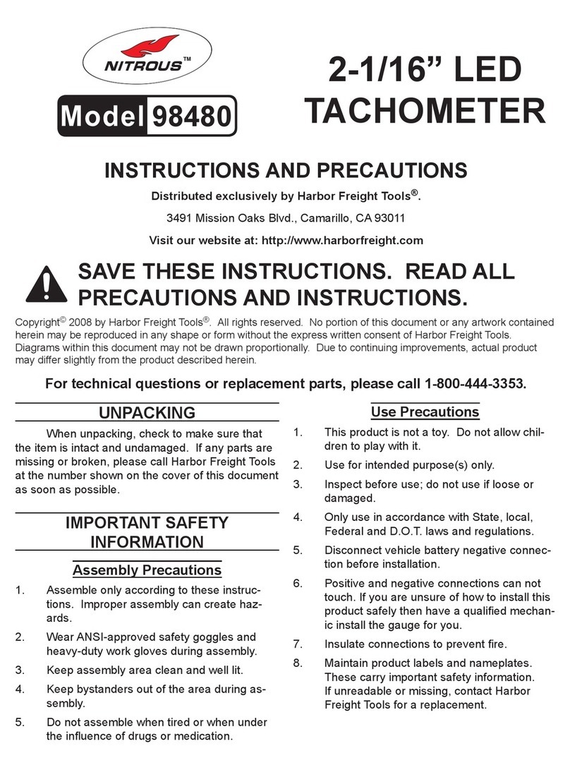 Harbor Freight Tools Nitrous 98480 User manual