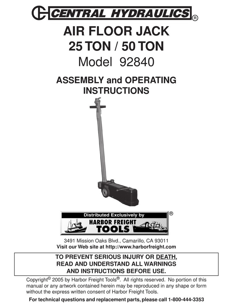 Central Hydraulics 92840 Assembly and operating instructions