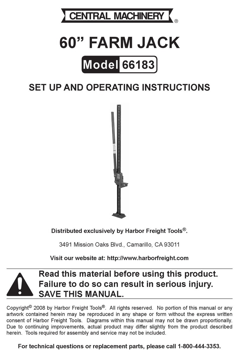 Central Machinery 66183 Set up and operating instructions Central Machinery 66183 Set up and operating instructions