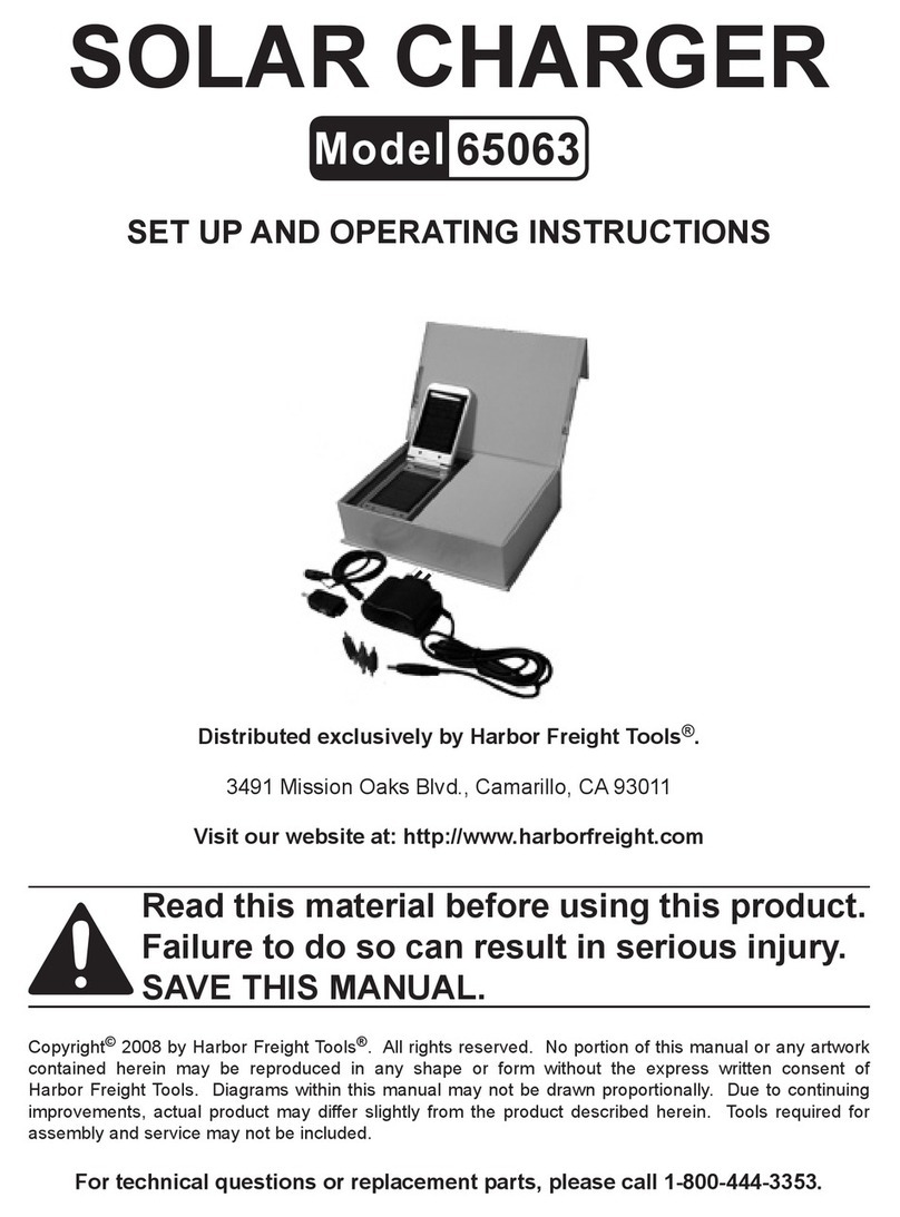 Harbor Freight Tools 65063 Set up and operating instructions