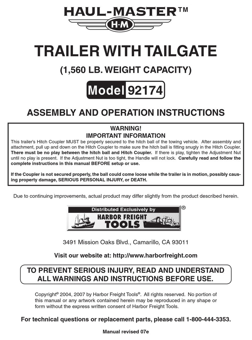 HAUL MASTER 92174 Assembly and operation instructions
