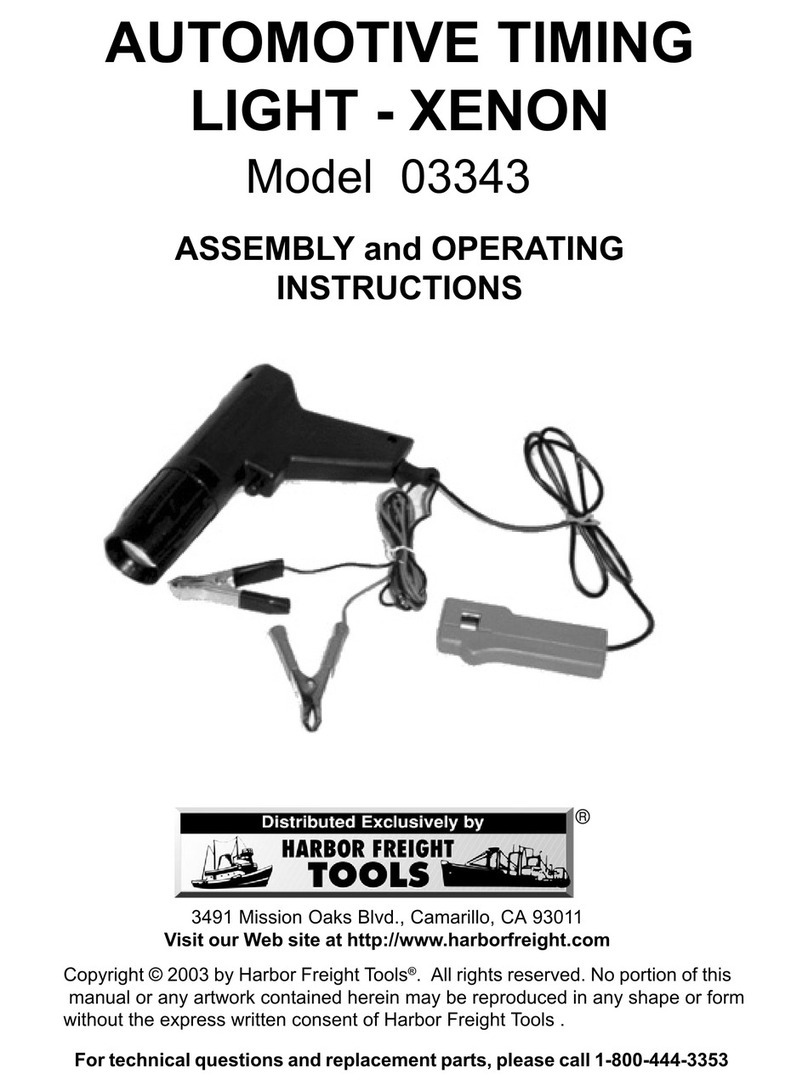 Harbor Freight Tools 3343 Assembly and operating instructions