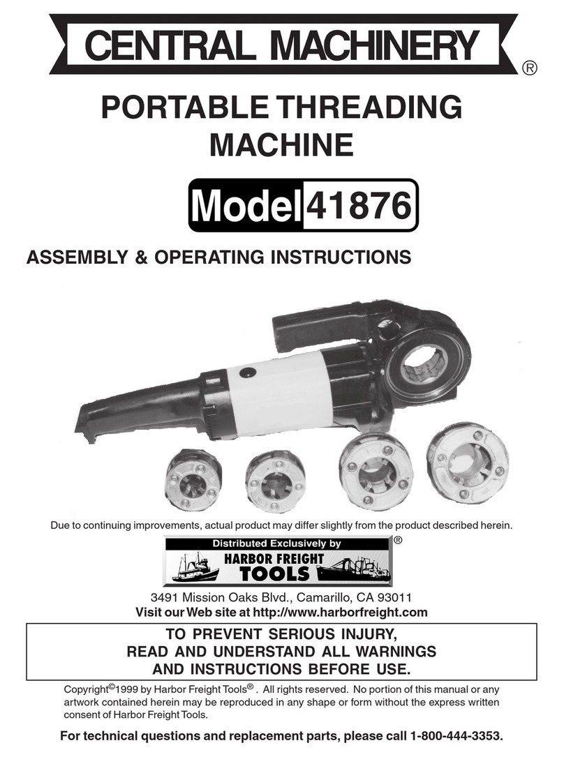 Central Machinery 41876 Quick reference guide