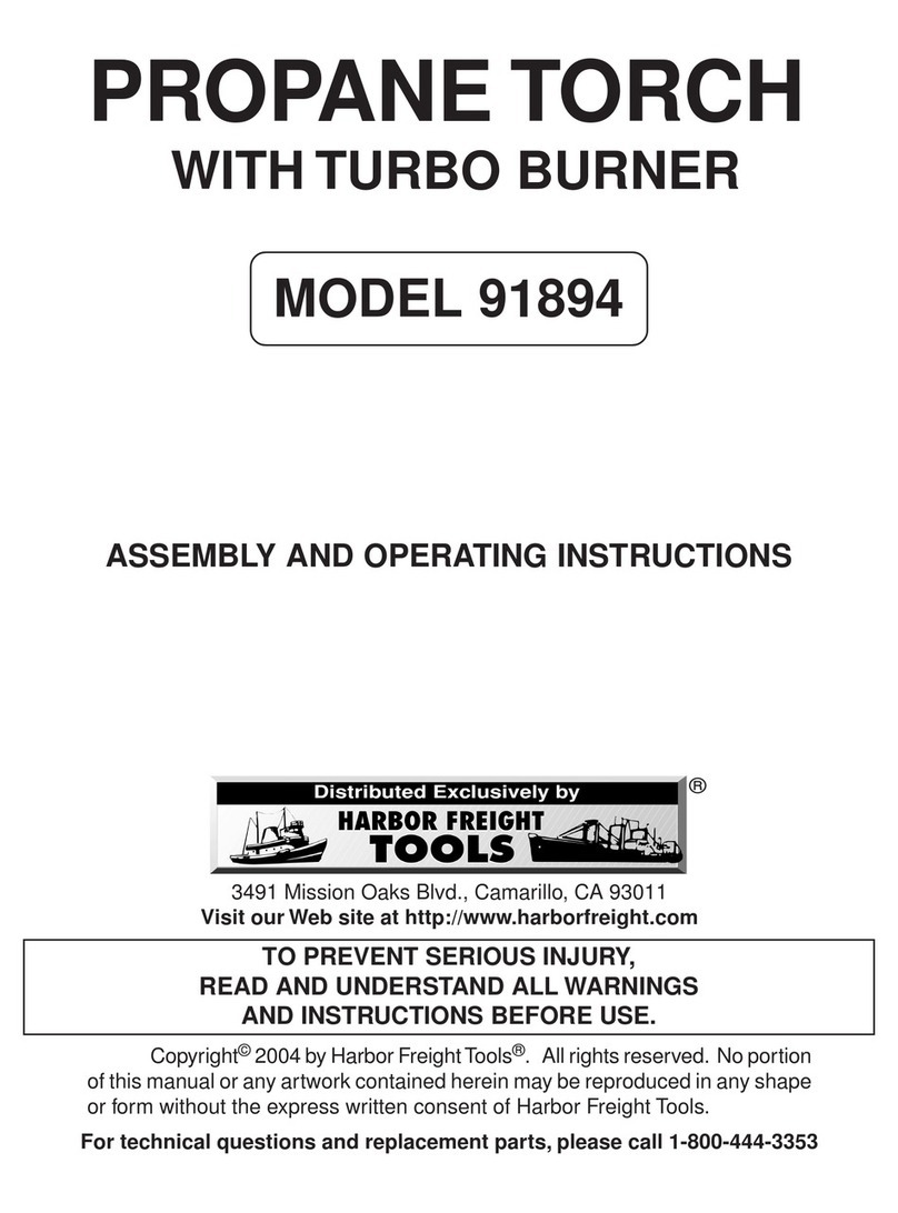 Harbor Freight Tools PROPANE 91894 User manual Harbor Freight Tools PROPANE 91894 User manual