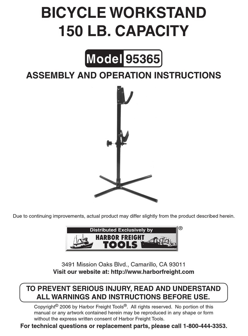 Harbor Freight Tools WORKSTAND 95365 Assembly and operation instructions