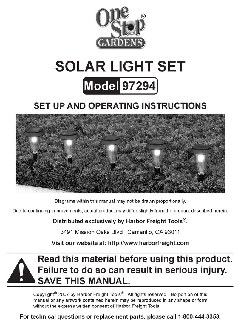 One Stop Gardens SOLAR LIGHT SET 97294 Installation manual