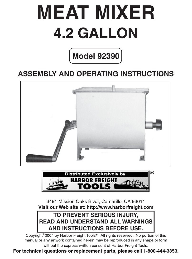 Harbor Freight Tools 92390 Assembly and operating instructions