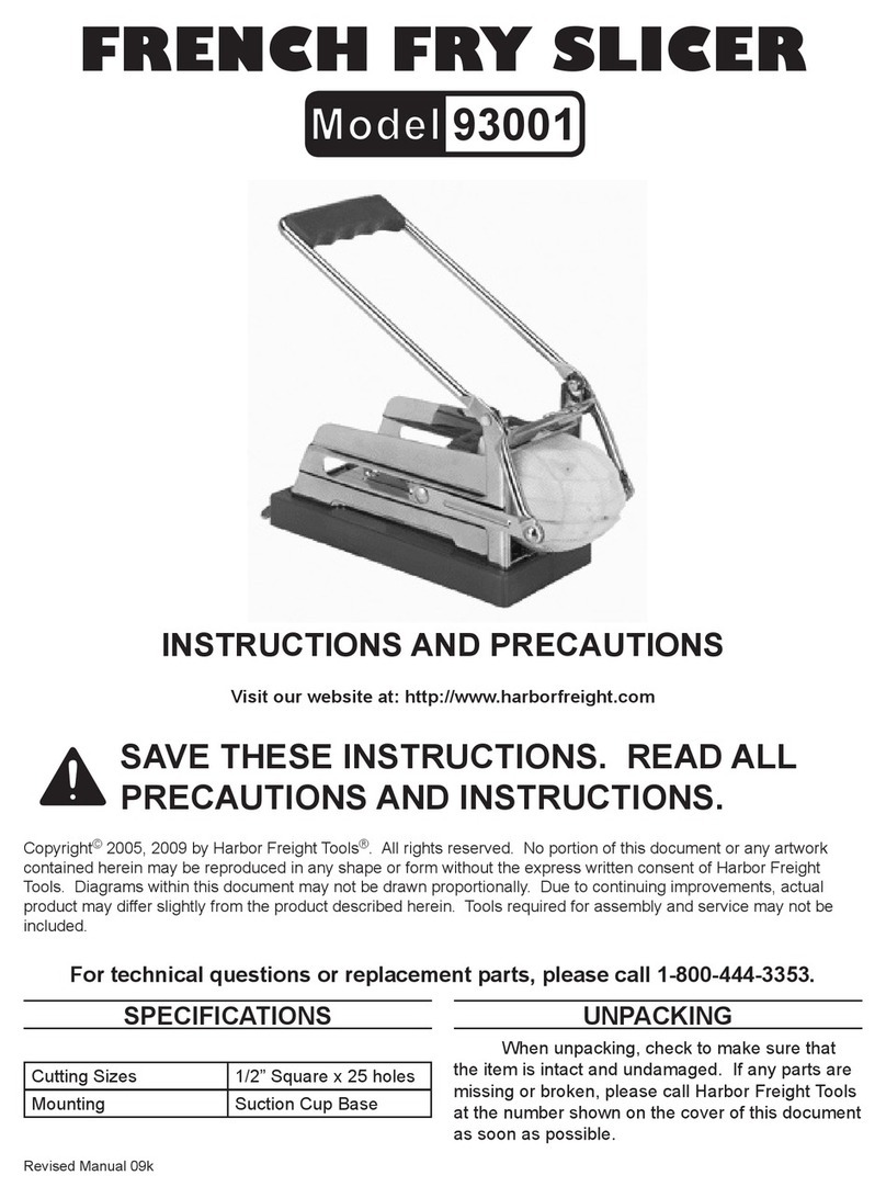 Harbor Freight Tools 93001 Instructions and precautions