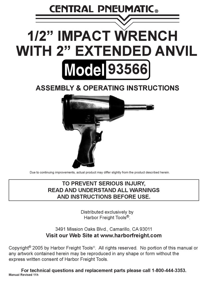 Central Pneumatic 93566 Assembly & operating instructions
