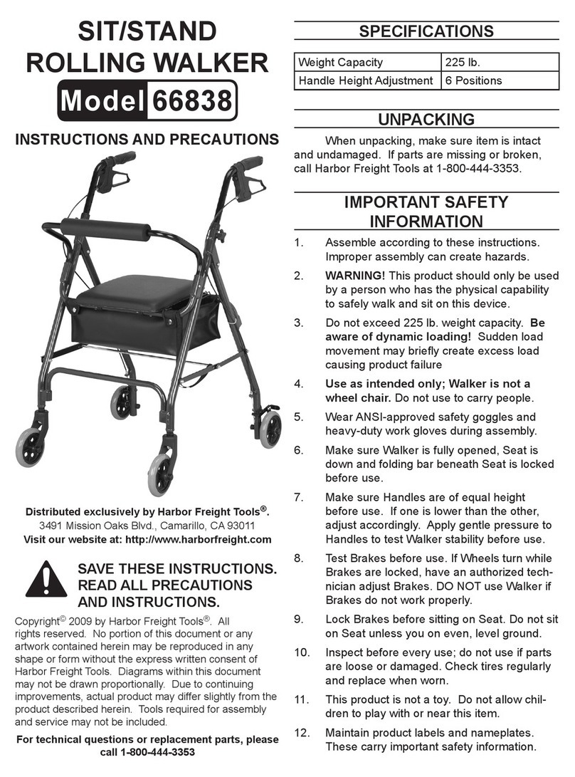 Harbor Freight Tools 66838 Instructions and precautions