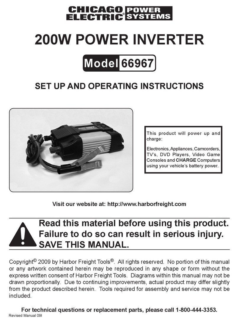 Chicago Electric 66967 Set up and operating instructions