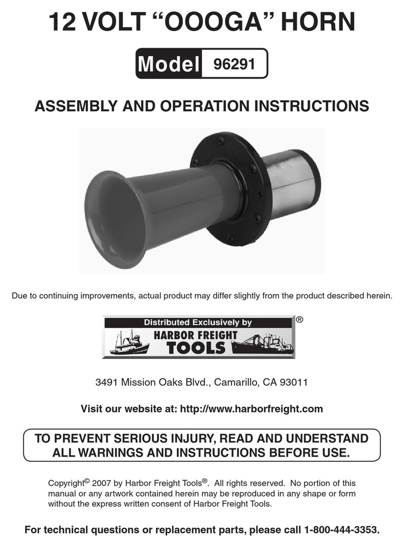 Harbor Freight Tools 96291 Parts list manual