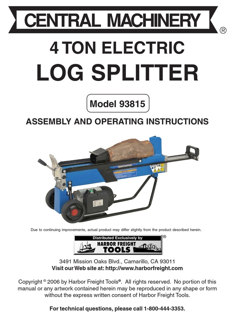Central Machinery 93815 Assembly and operating instructions