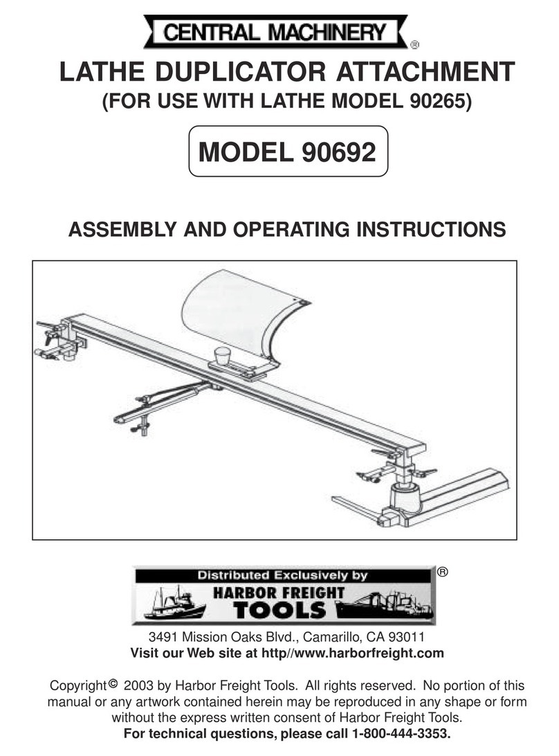 Central Machinery 90692 Assembly and operating instructions