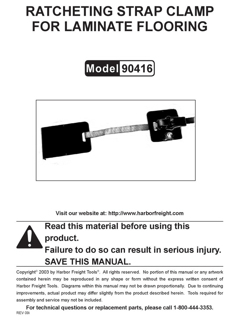 Harbor Freight Tools 90416 Assembly and operation instructions Harbor Freight Tools 90416 Assembly and operation instructions