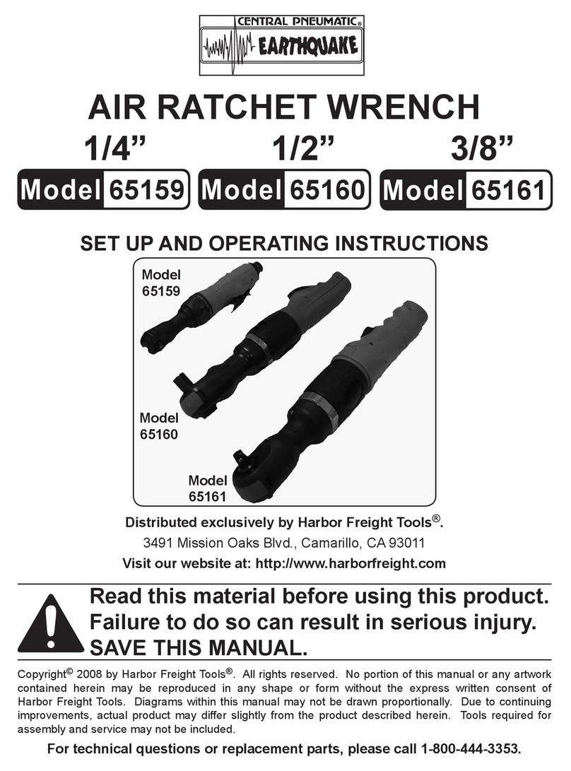 Central Pneumatic Earthquake 65159 Set up and operating instructions