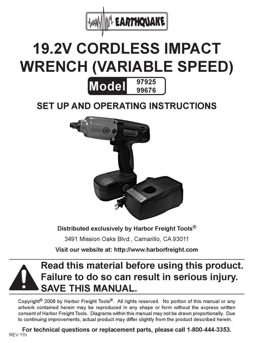EarthQuake 19.2V CORDLESS IMPACT WRENCH 97925 Set up and operating instructions