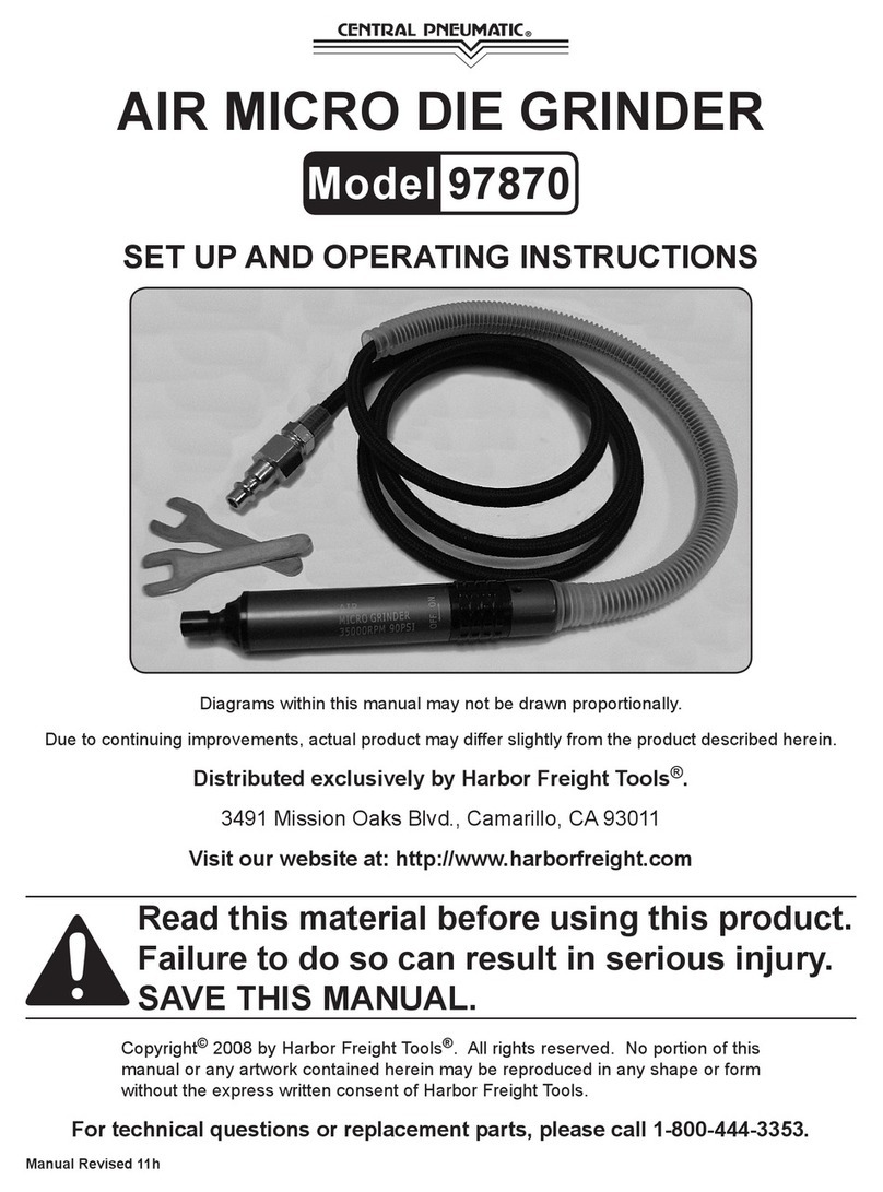 Central Pneumatic 97870 Set up and operating instructions
