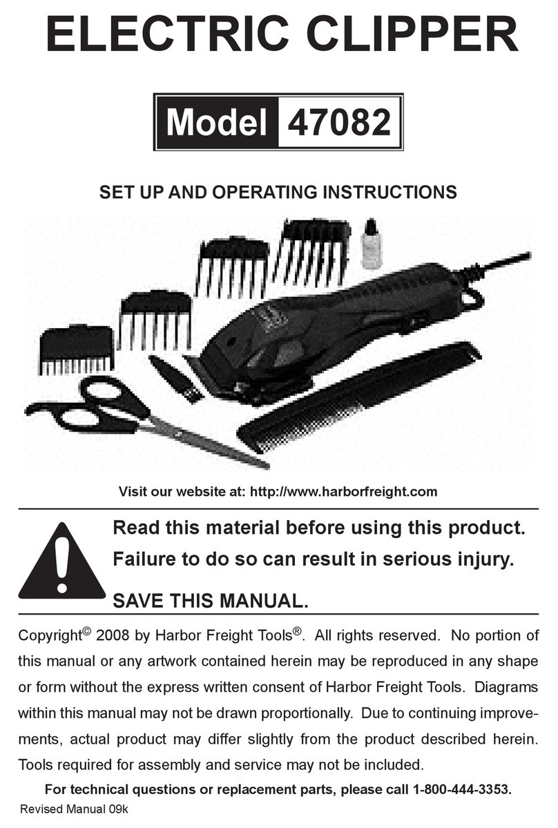 Harbor Freight Tools 47082 Set up and operating instructions