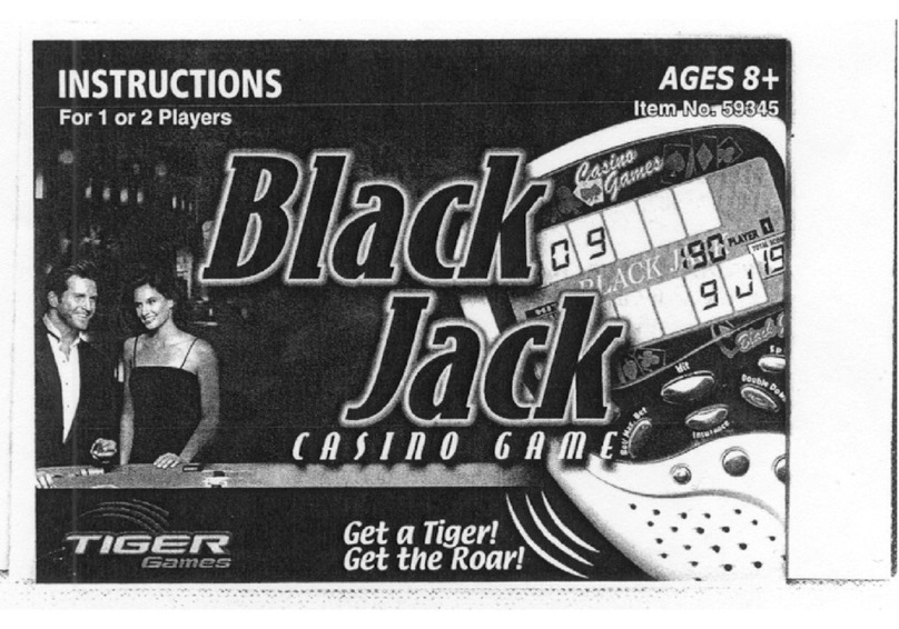 Tiger Games Black Jack Casino Game instructions