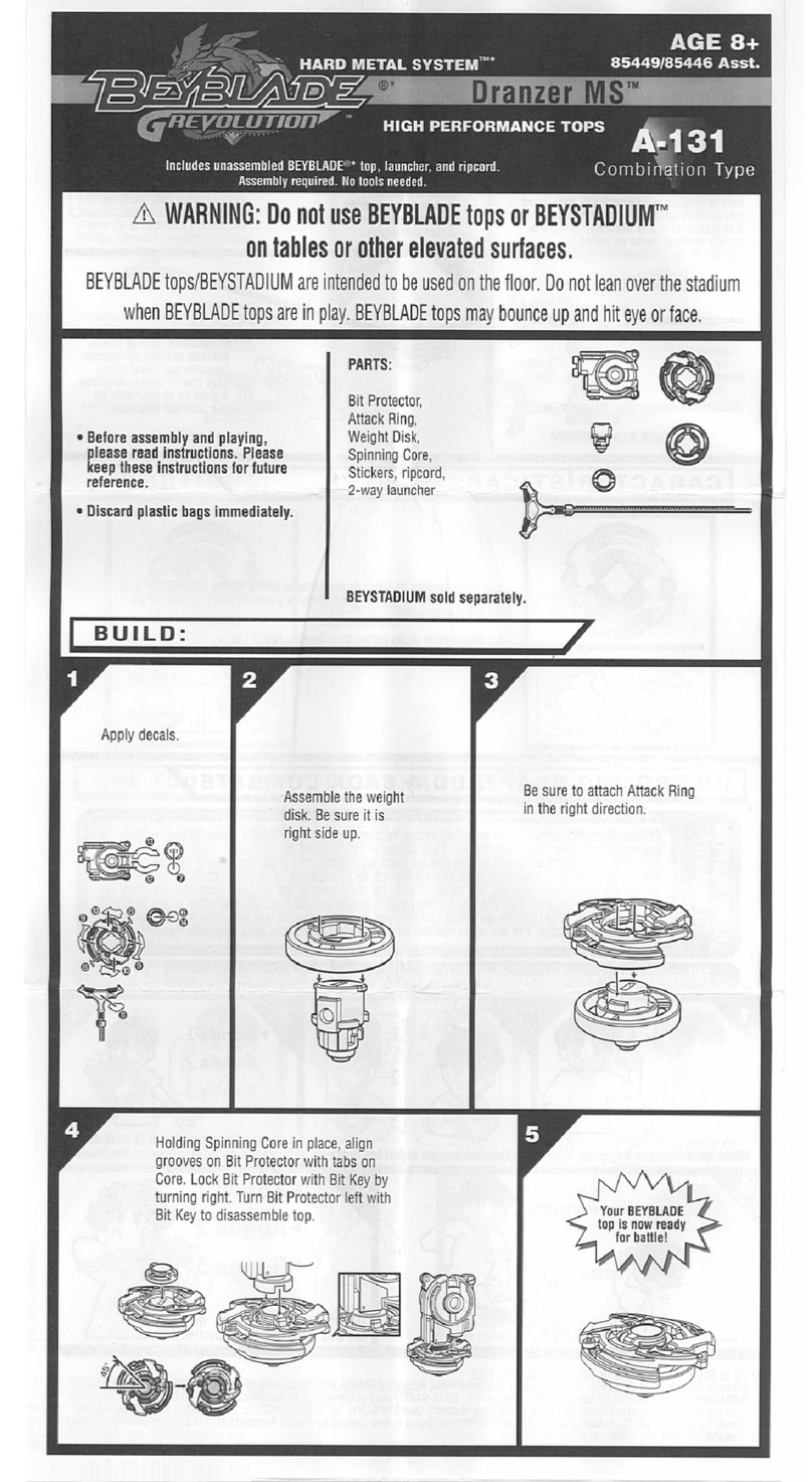 Hasbro Beyblade Grevolution 85449 User manual