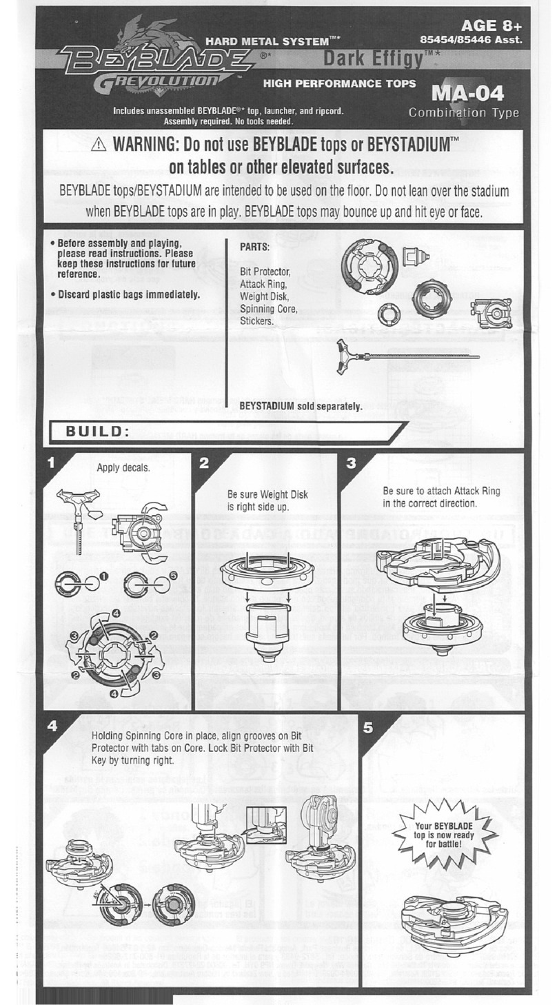 Hasbro Beyblade Grevolution Dark Effigy 85454 owner's manual Hasbro Beyblade Grevolution Dark Effigy 85454 owner's manual