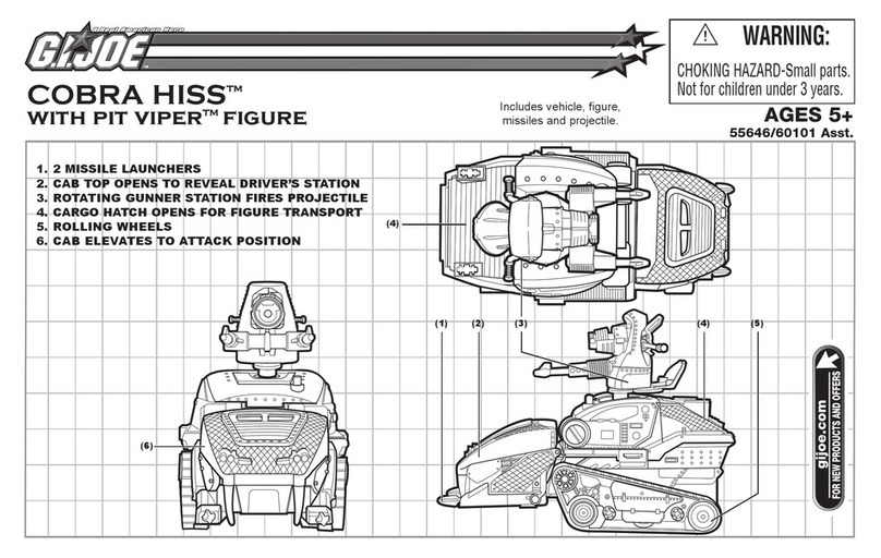 Hasbro Cobra Hiss with Pit Viper Figure 55646/60101 instruction manual Hasbro Cobra Hiss with Pit Viper Figure 55646/60101 instruction manual