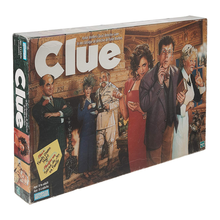 Parker Brothers Clue Classic Detective Game instruction manual