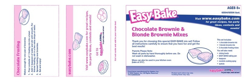 Hasbro Chocolate Brownie and Blonde Brownie Mixes... instructions