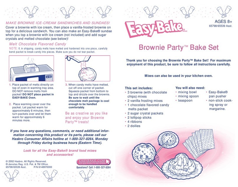 Hasbro Brownie Party Bake Set 65798/65539 instruction manual Hasbro Brownie Party Bake Set 65798/65539 instruction manual