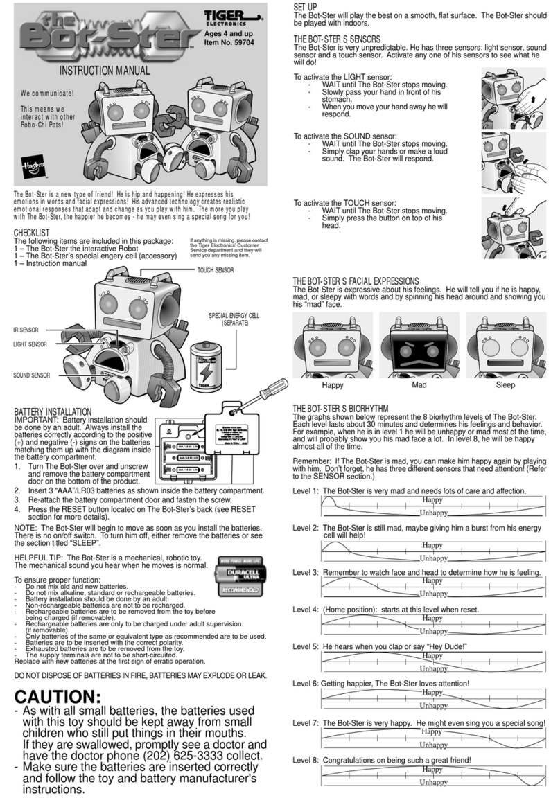Tiger Electronics Bot-Ster 59704 instruction manual