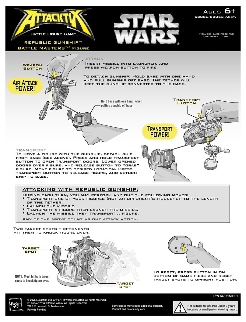 Hasbro Attacktix Battle Figure Game 68080 instruction manual