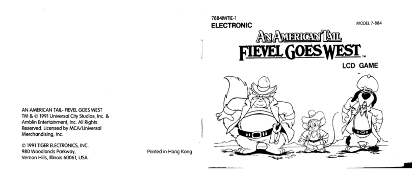 Tiger Electronics An American Tail Fievel Goes West Electronic LCD Game... User manual