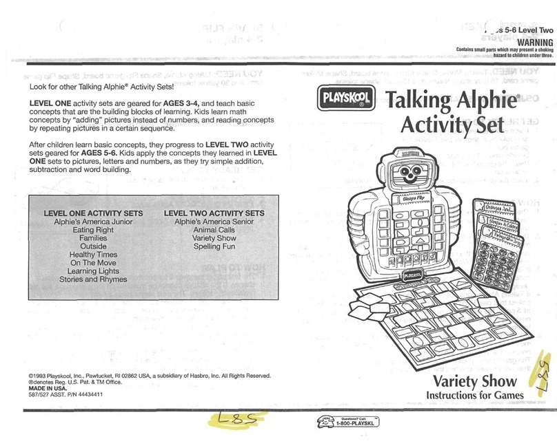 Playskool Alphie Variety Show 587/527 instructions