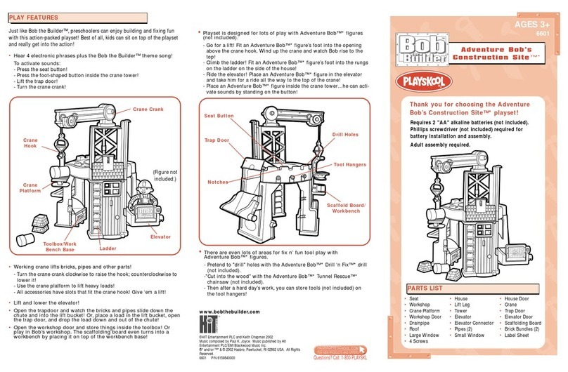 Playskool Adventure Bob's Construction Site 6601 instruction manual