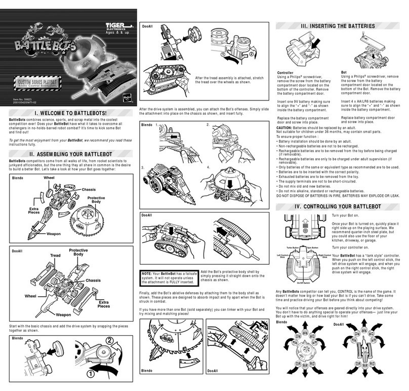 Tiger Electronics Battlebots User manual Tiger Electronics Battlebots User manual