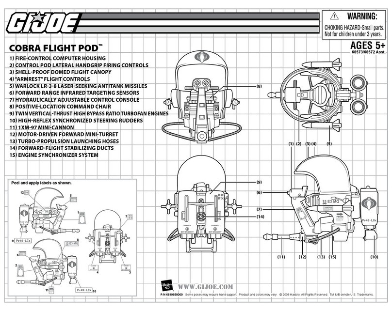 Hasbro GI Joe Cobra Flight Pod 6819650000 User manual