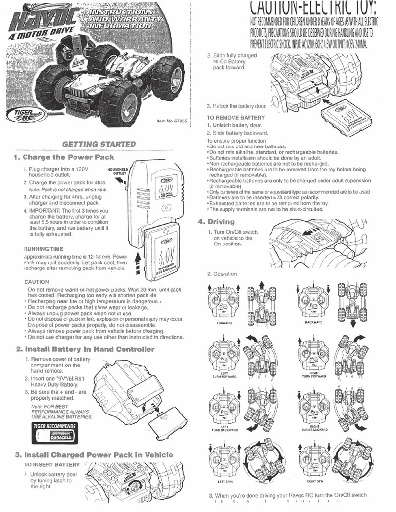 Tiger Electronics Havoc 4 Motor Drive 67865 instructions